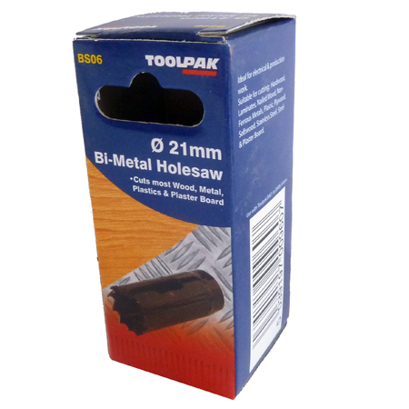 Holesaw Bi- Metal 21mm Toolpak 